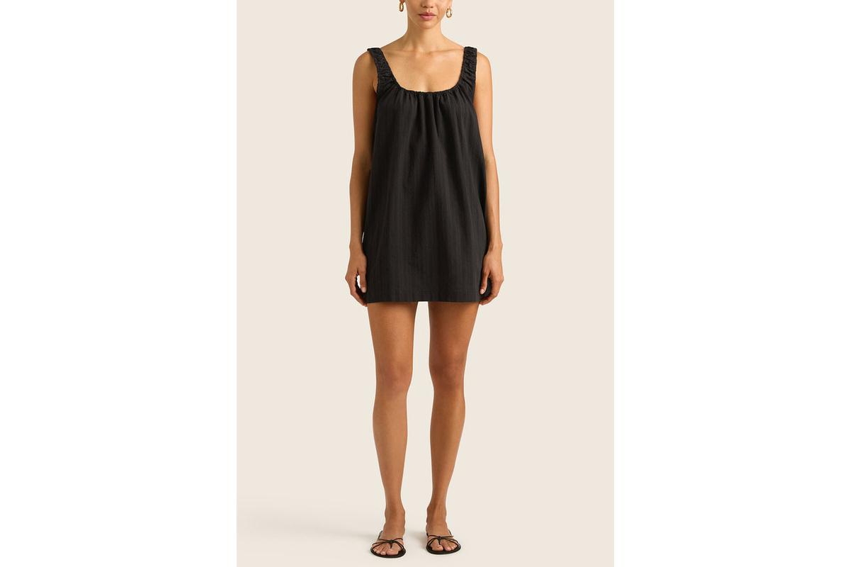 Women's Nia Cotton Linen Mini Dress - Ink