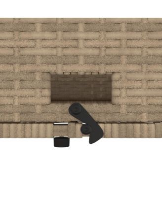 Patio Sofa with Cushions 2-Seater Beige Poly Rattan