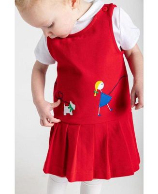 Toddler Girls Pique Knit Jumper With Walking Dog