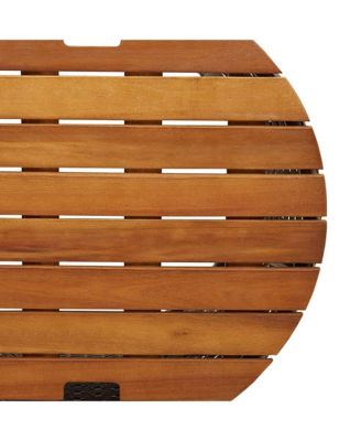 Garden Side Table Black and brown