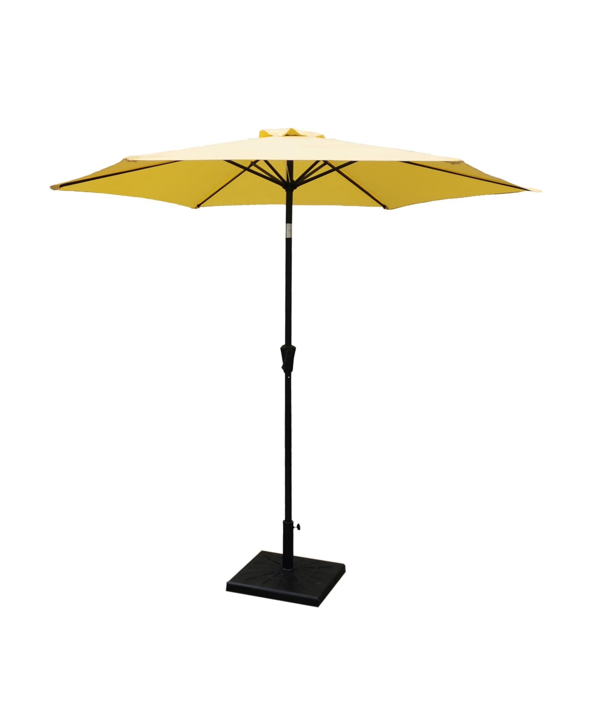 8.8 feet Outdoor Aluminum Patio Umbrella, Market Umbrella with 42 Pound Square Resin Umbrella Base