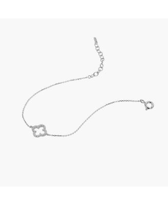 Sterling Silver 18k Gold Plated Aria Clover Bracelet Holiday Gift Idea