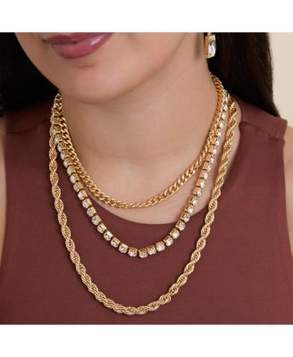 3-Piece Twisted Chain Link Necklace Set