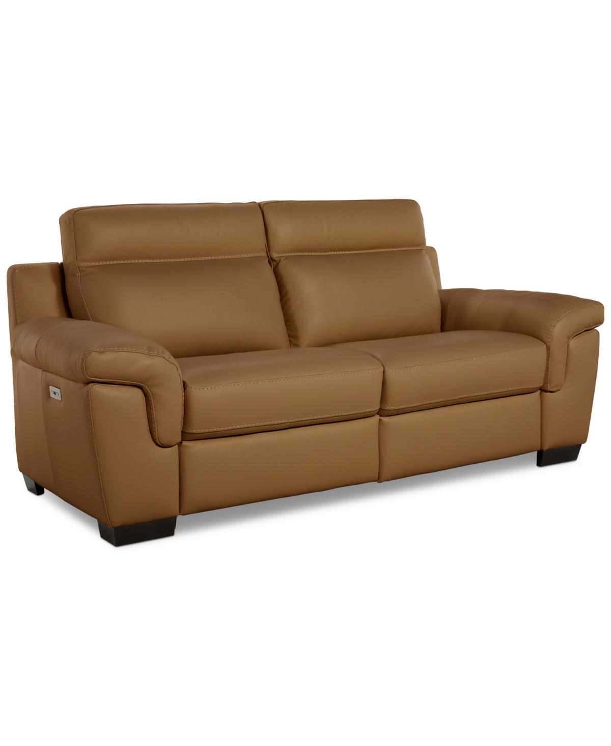 Macy's Julius Ii 2-pc. Leather Sofa With 2 Power Recliners, Exclusively At  In Brown
