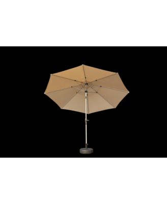 Outdoor 9ft Patio Table Waterproof Umbrella With Push Button Tilt Crank With 8 Sturdy Ribs