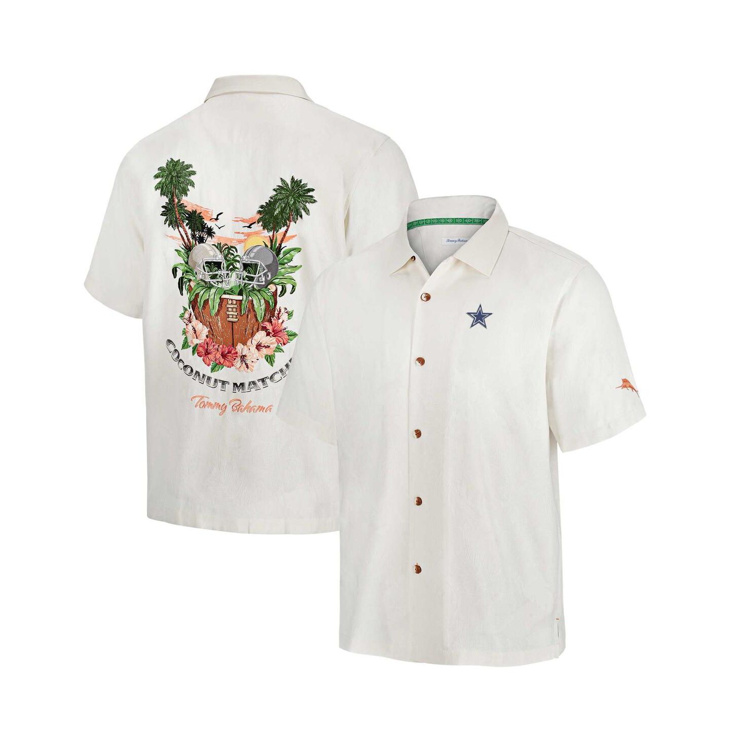 Мужская рубашка Tommy Bahama White Dallas Cowboys Coconut Matchup Camp Button-Up — фото 1