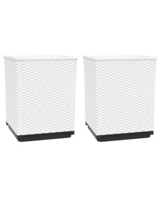 Planters 2 Pcs White 11.8 X22x11.8 X22x14.6 X22 Polypropylene