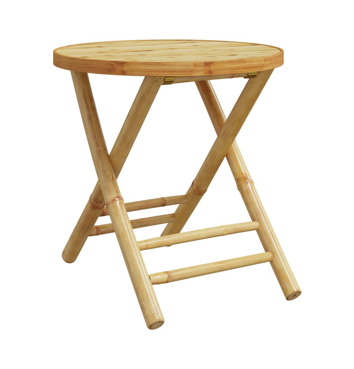 Folding Patio Table 17.7&#x22;x17.7&#x22; Bamboo - Brown