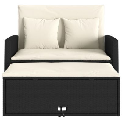 Patio Sofa Black, Cream White