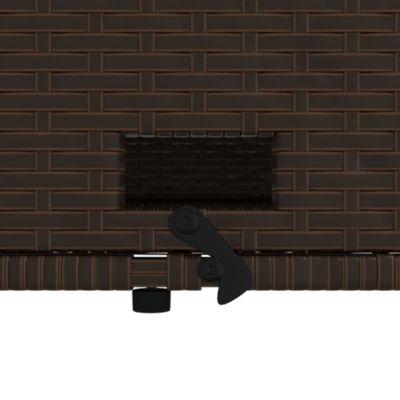 vidaXL Patio Sofa with Cushions 2-Seater Brown Poly Rattan