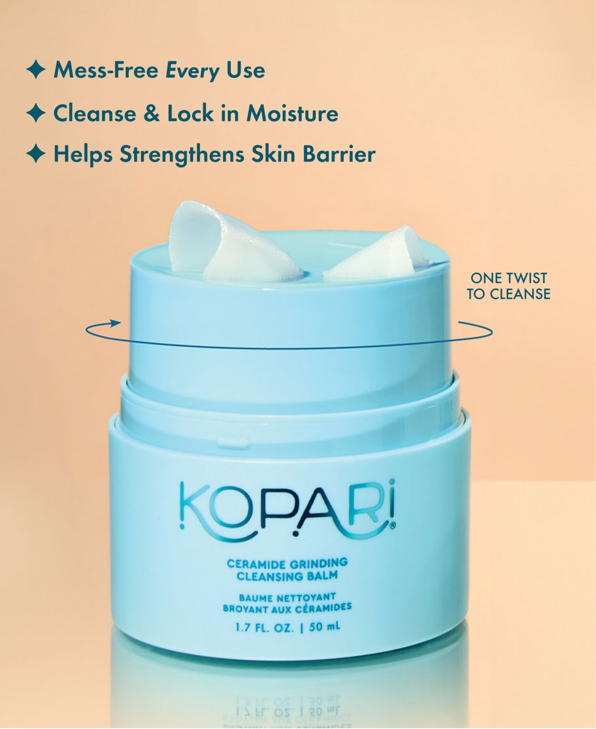 Kopari Beauty Ceramide Grinding Cleansing Balm In Transparent