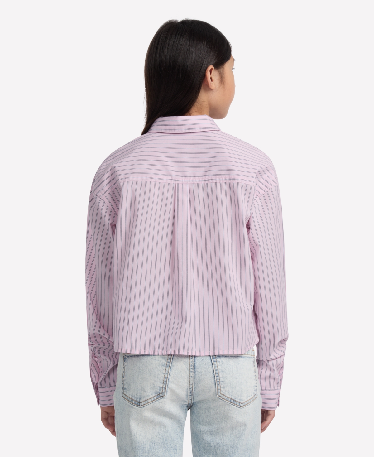 Abercrombie Girls Button Front Boxy Shirt In Pink
