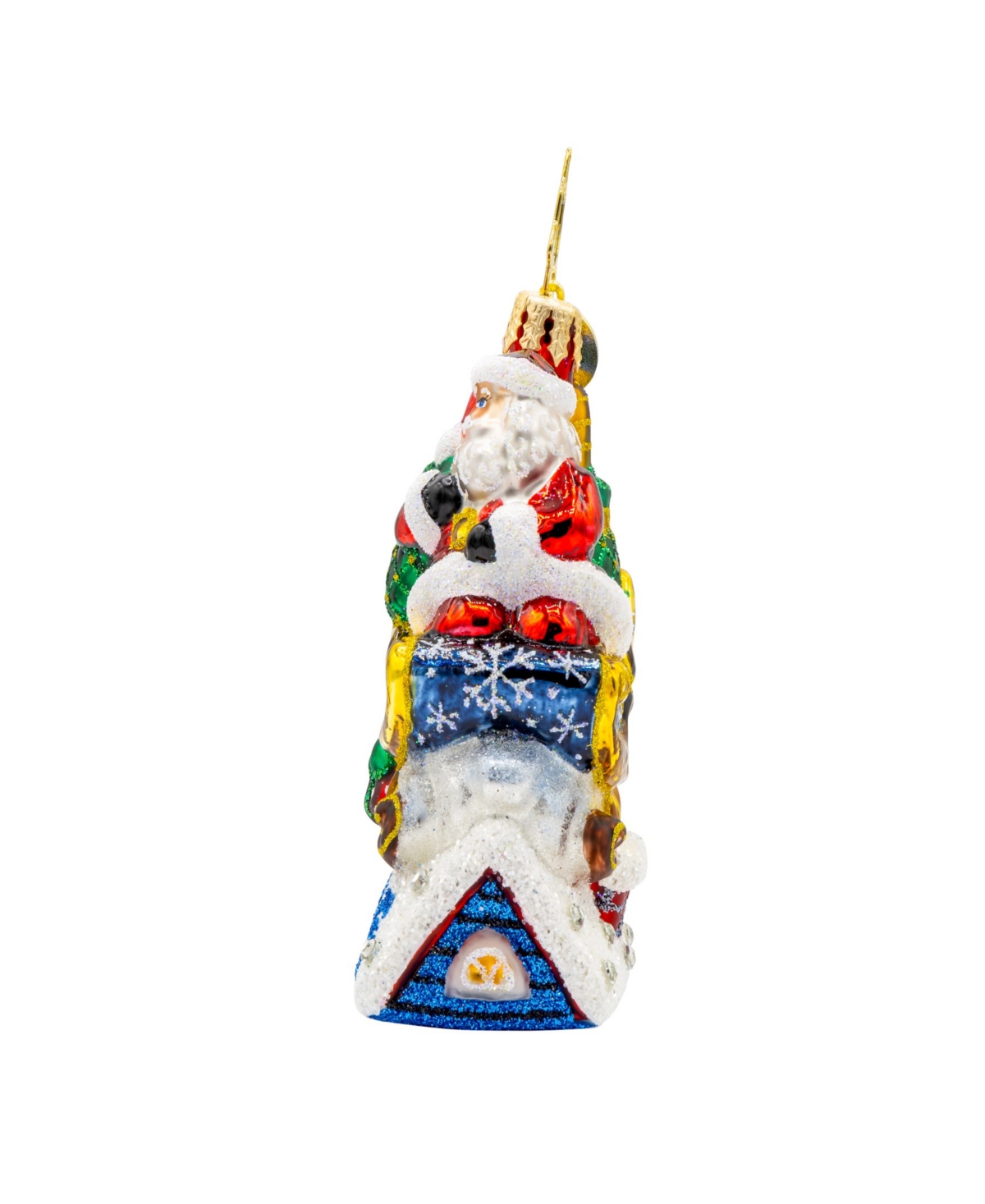 Christopher Radko Rooftop Parking Santa 2025 Gem Ornament In Multi