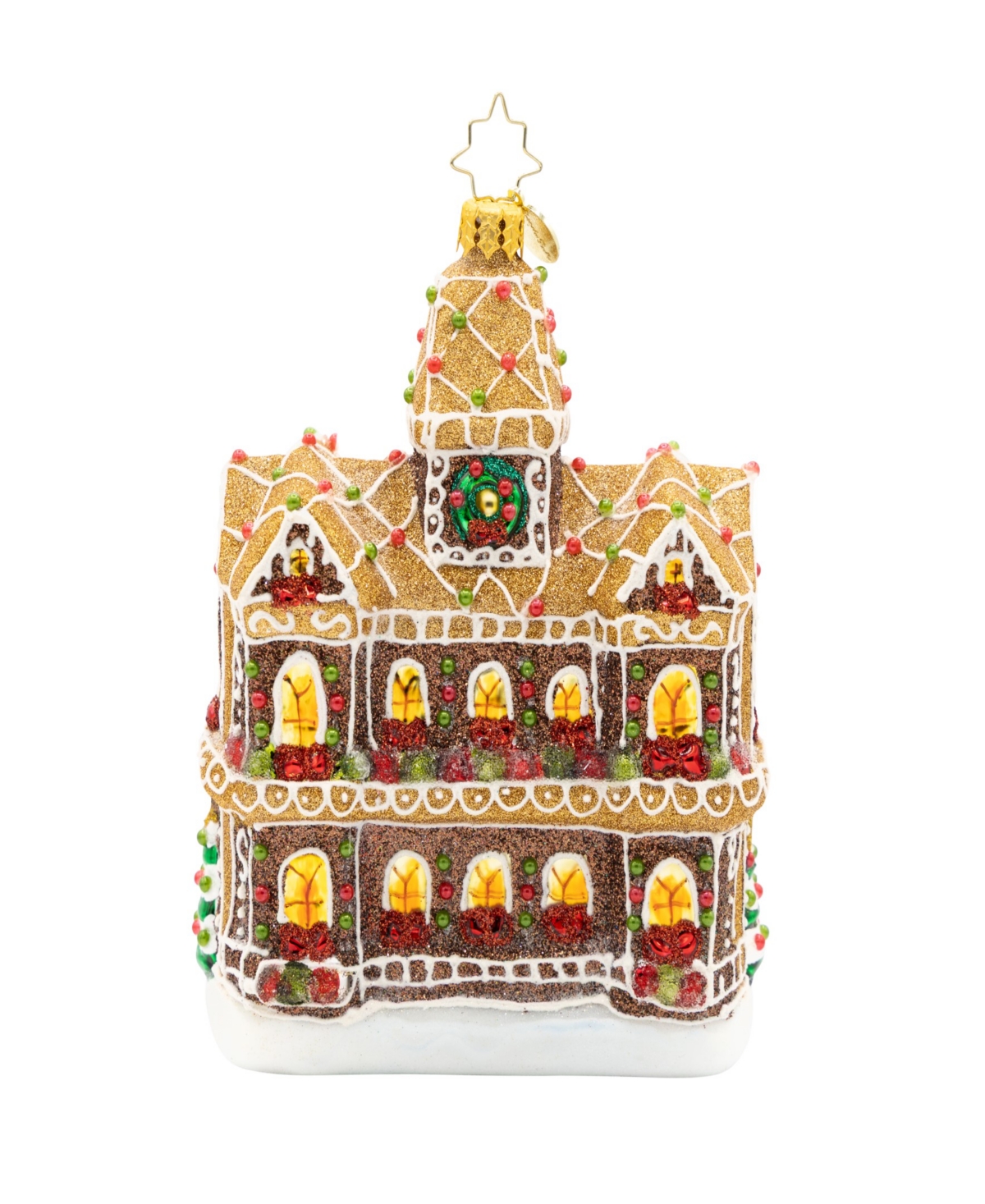 Christopher Radko Gingerbread Manor Ornament In Brown