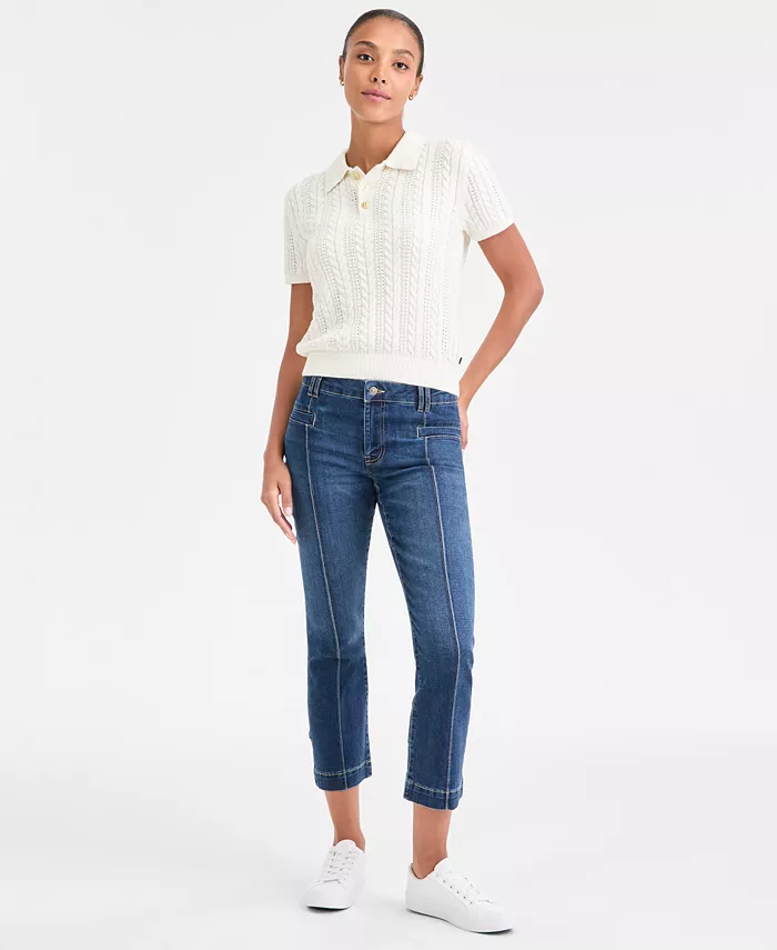 Nautica Women's Cotton Polo Cable-Knit Sweater - thumbnail 8