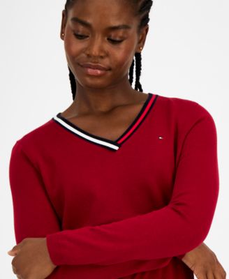 Women's Cotton V-Neck Sweater