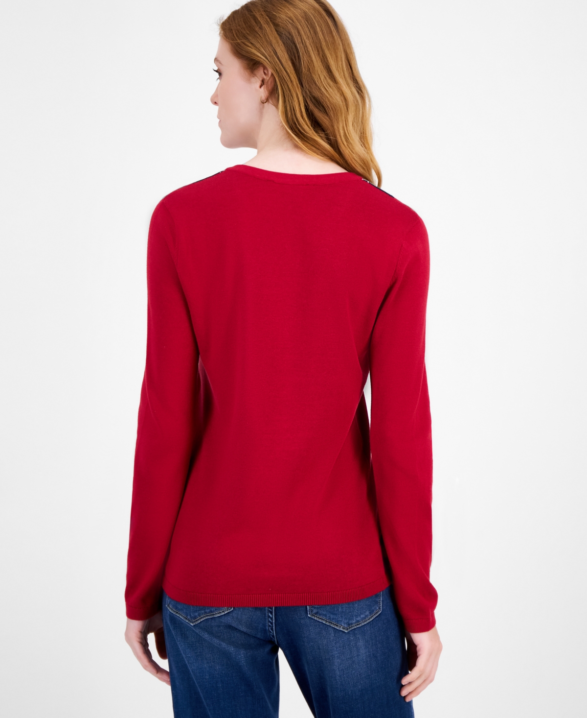 Tommy Hilfiger Women's Cotton Arglye Ivy Sweater In Multi