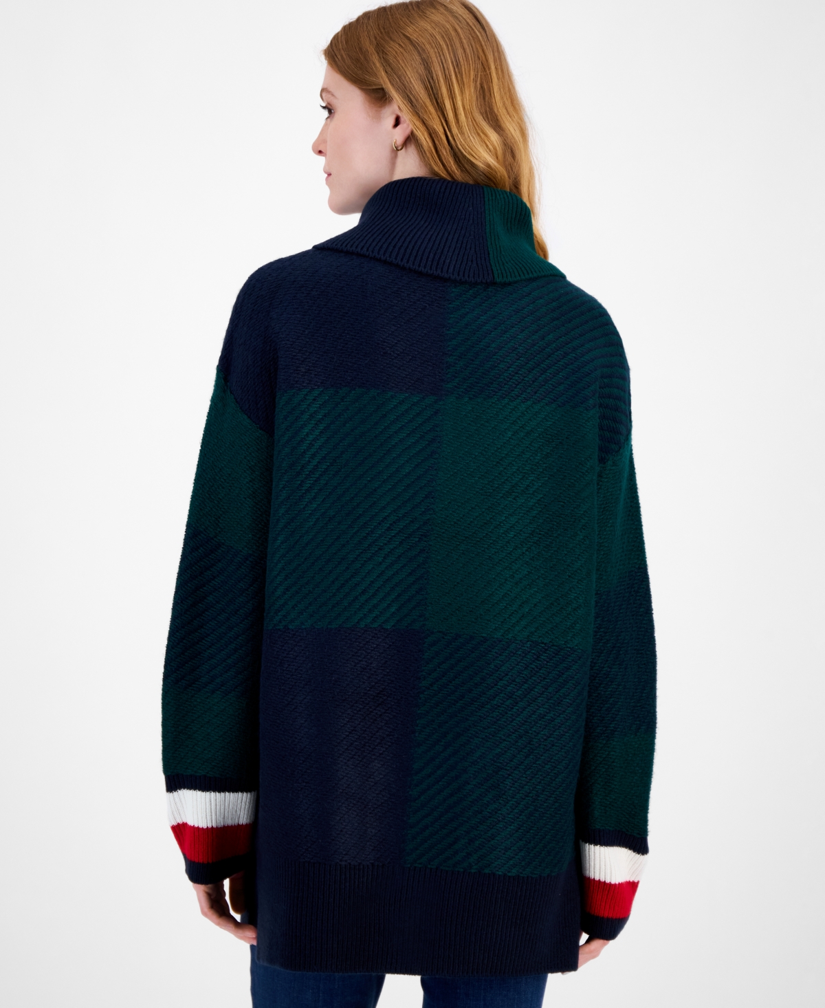 Tommy Hilfiger Women's Plaid Cowlneck Sweater In Multi