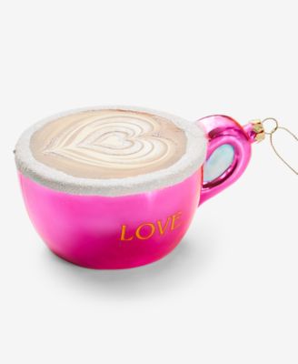 Foodie Pink Coffee Cup Ornament, Macy's Exclusive