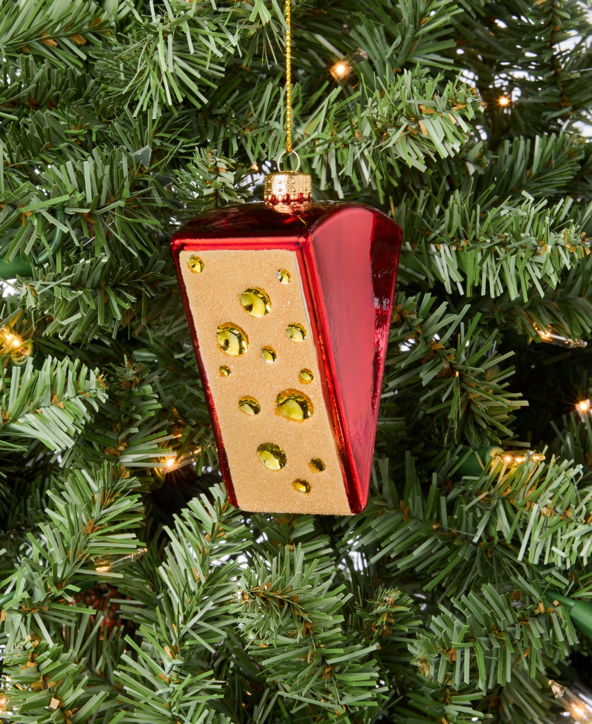 Holiday Lane Foodie Cheese Block Ornament, Macy's Exclusive In Transparent