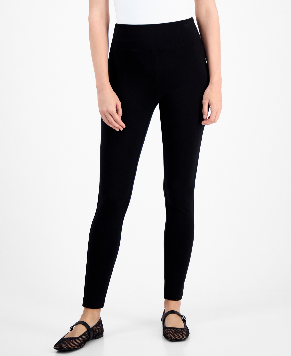 Inc International Concepts Petite High-rise Pull-on Leggings, Macy's Exclusive In Black