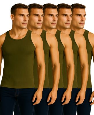 Men's 5-Pack Heavyweight Ribbed Tank Top