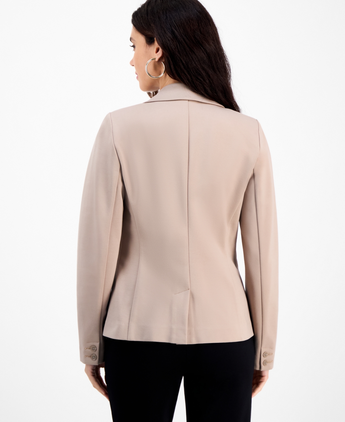 Inc International Concepts Petite Ponte Blazer, Created For Macy's In Neutral