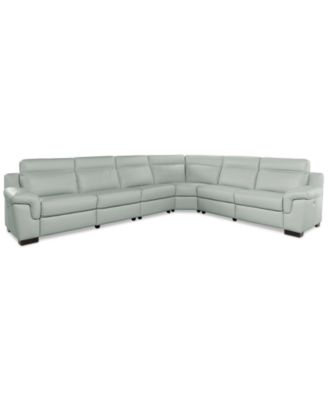 Julius II Leather Sectional Collection, Macy's Exclusive