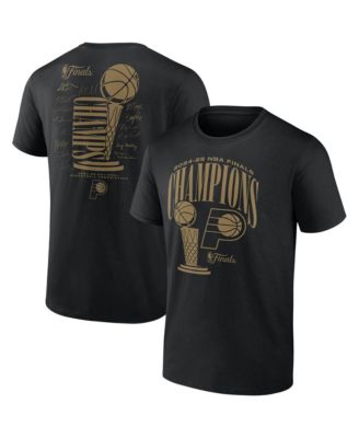 Fanatics - Men's Black Indiana Pacers 2025 NBA Finals Champions Double Dribble Signature Roster Trophy T-Shirt