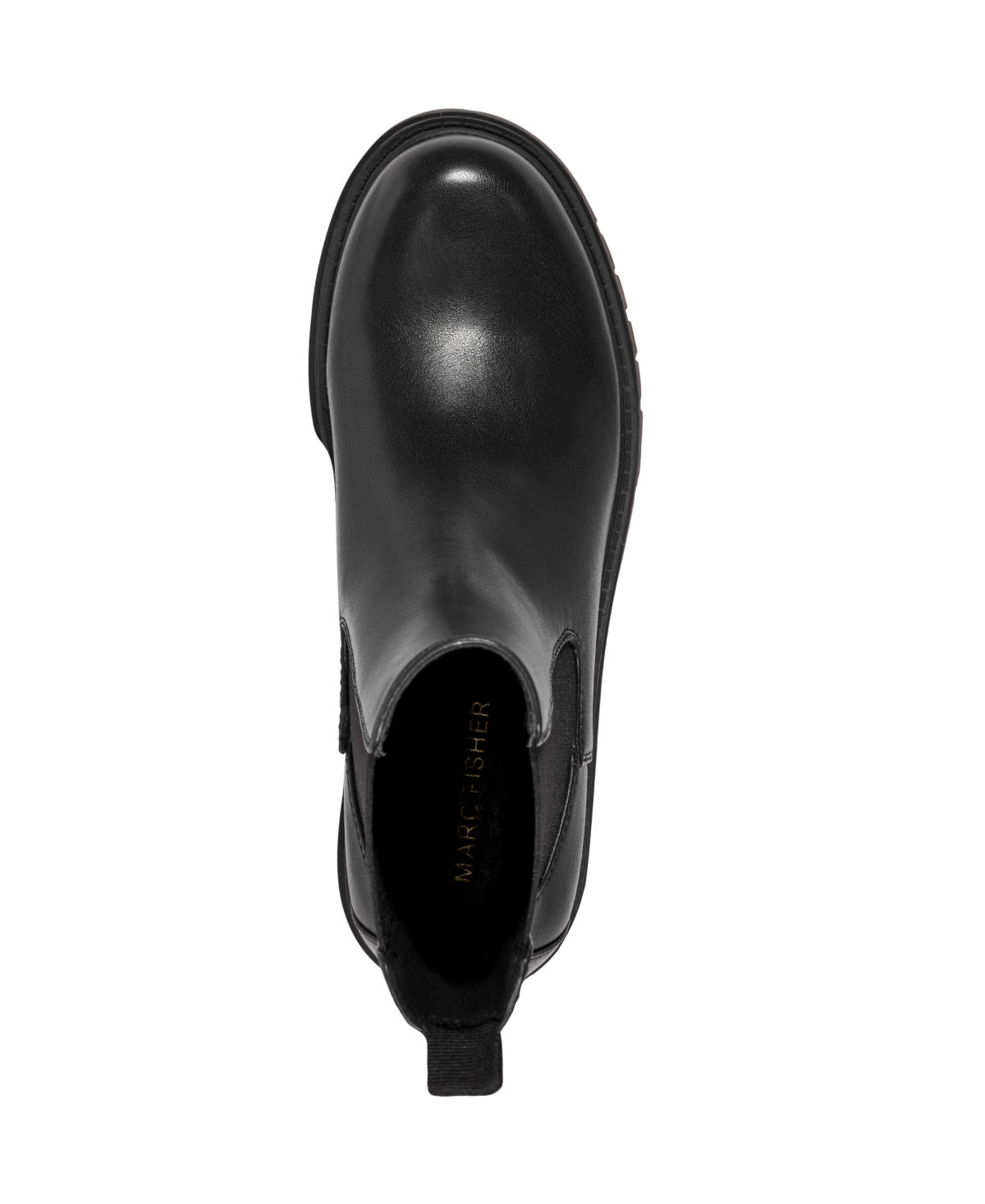 Marc Fisher Pietro Womens Faux Leather Slip-on Chelsea Boots In Black
