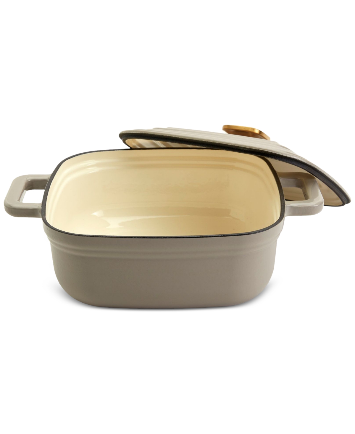 Smith And Clark Smith & Clark Enameled Cast Iron 4-qt. Square Dutch Oven In Gray