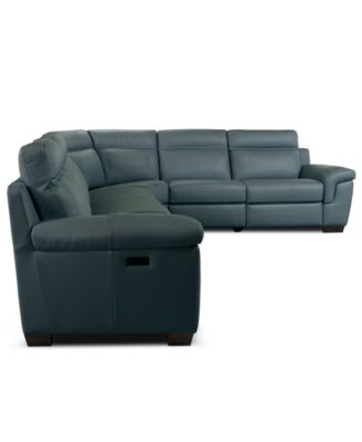 Julius II 6-Pc. Leather L Sectional with 2 Power Recliners, Macy's Exclusive