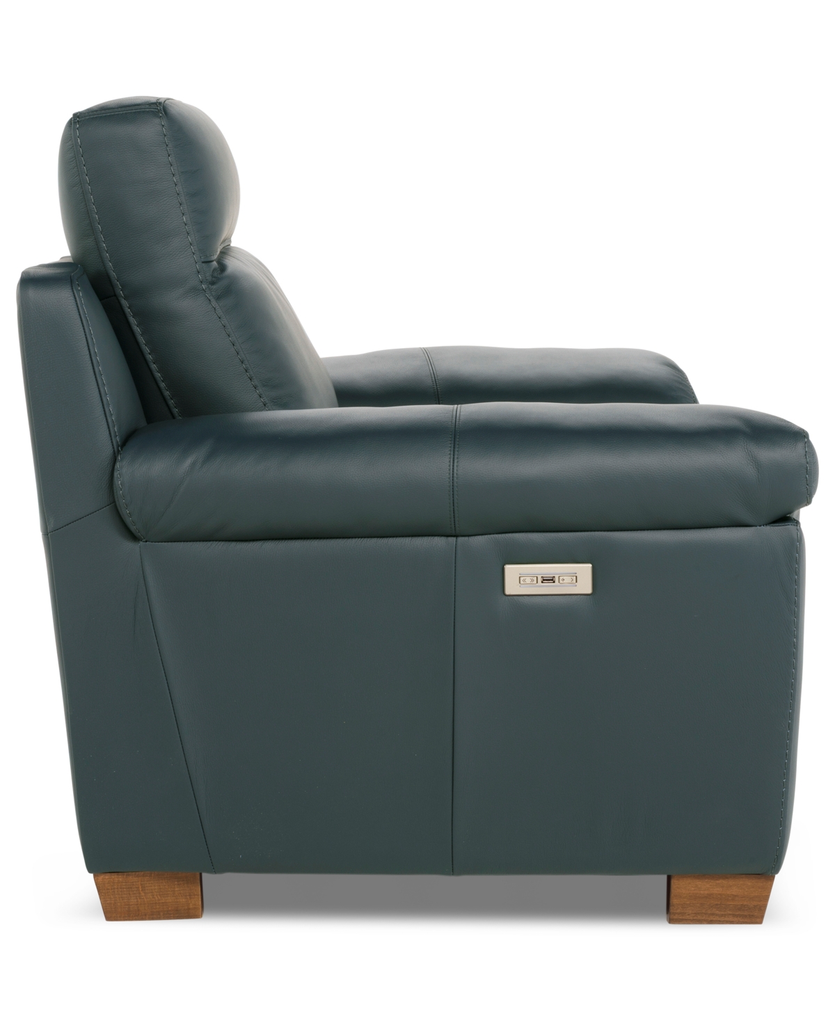 Macy's Julius Ii Leather Power Recliner, Exclusively At  In Blue