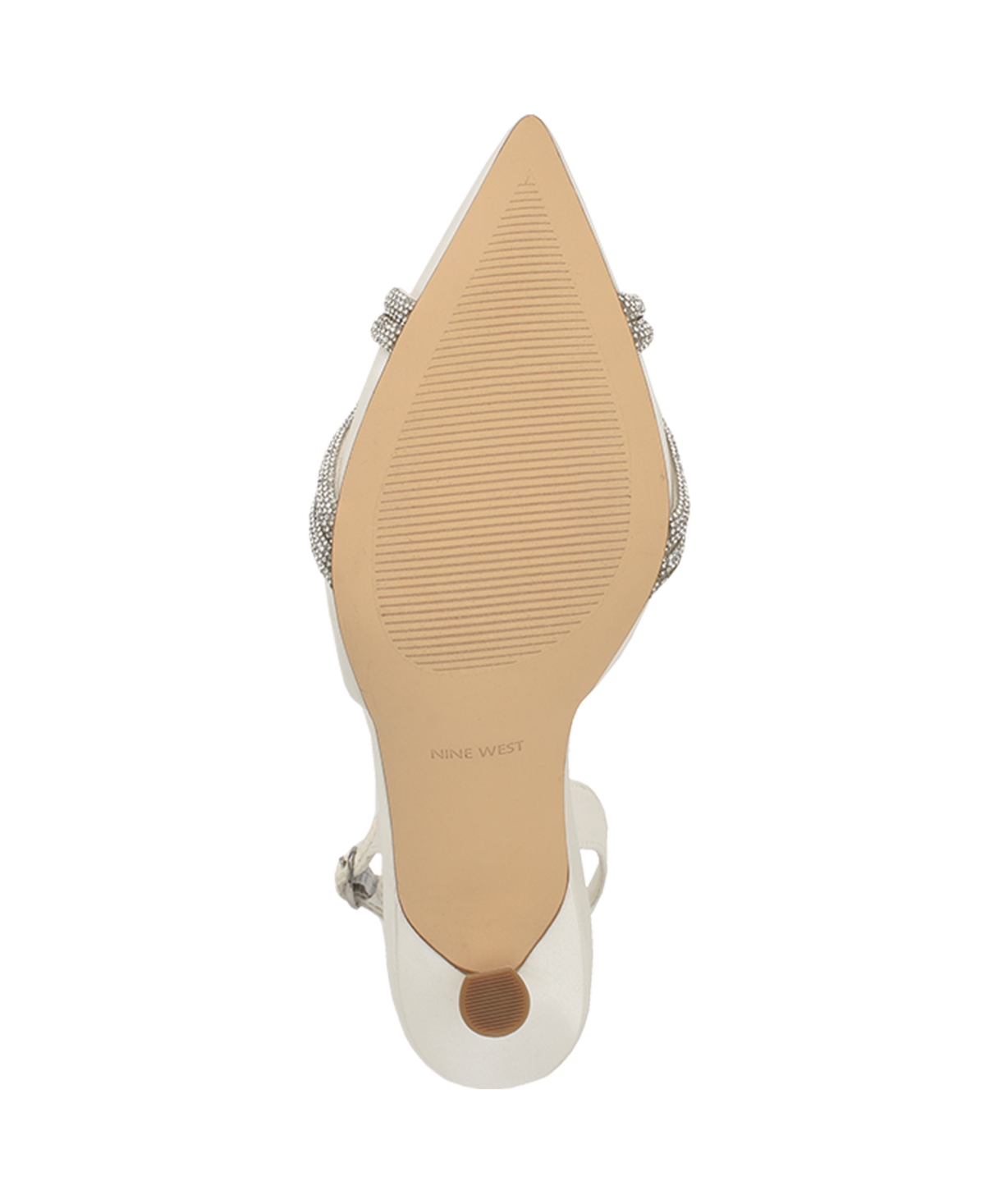 Nine West Deby Pointed Toe Slingback Pump In White
