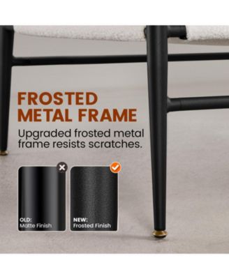   Standard Size   Boucle Upholstery  Mid-Century Style, Curved Backrest, Wooden Legs  Accent Chair