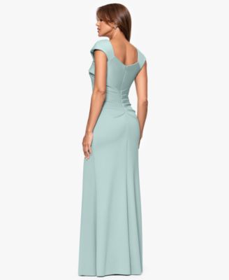 Women's Asymmetric-Neck Side-Slit Gown