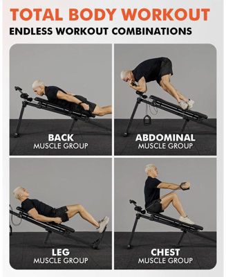 Total Body Home Gym – Detachable Footplate, Swing & Weight Holder, Versatile Strength Trainer