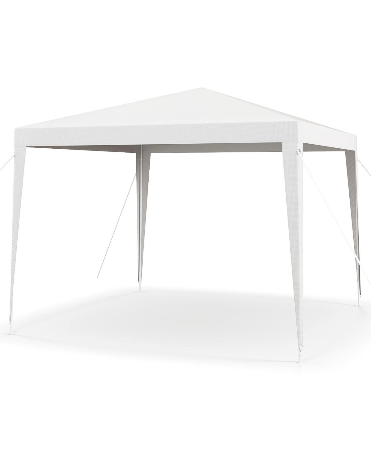 10 Ft X 10 Ft Outdoor Canopy Tent Heavy Duty Gazebo Shelter w/ Dressed Legs - White