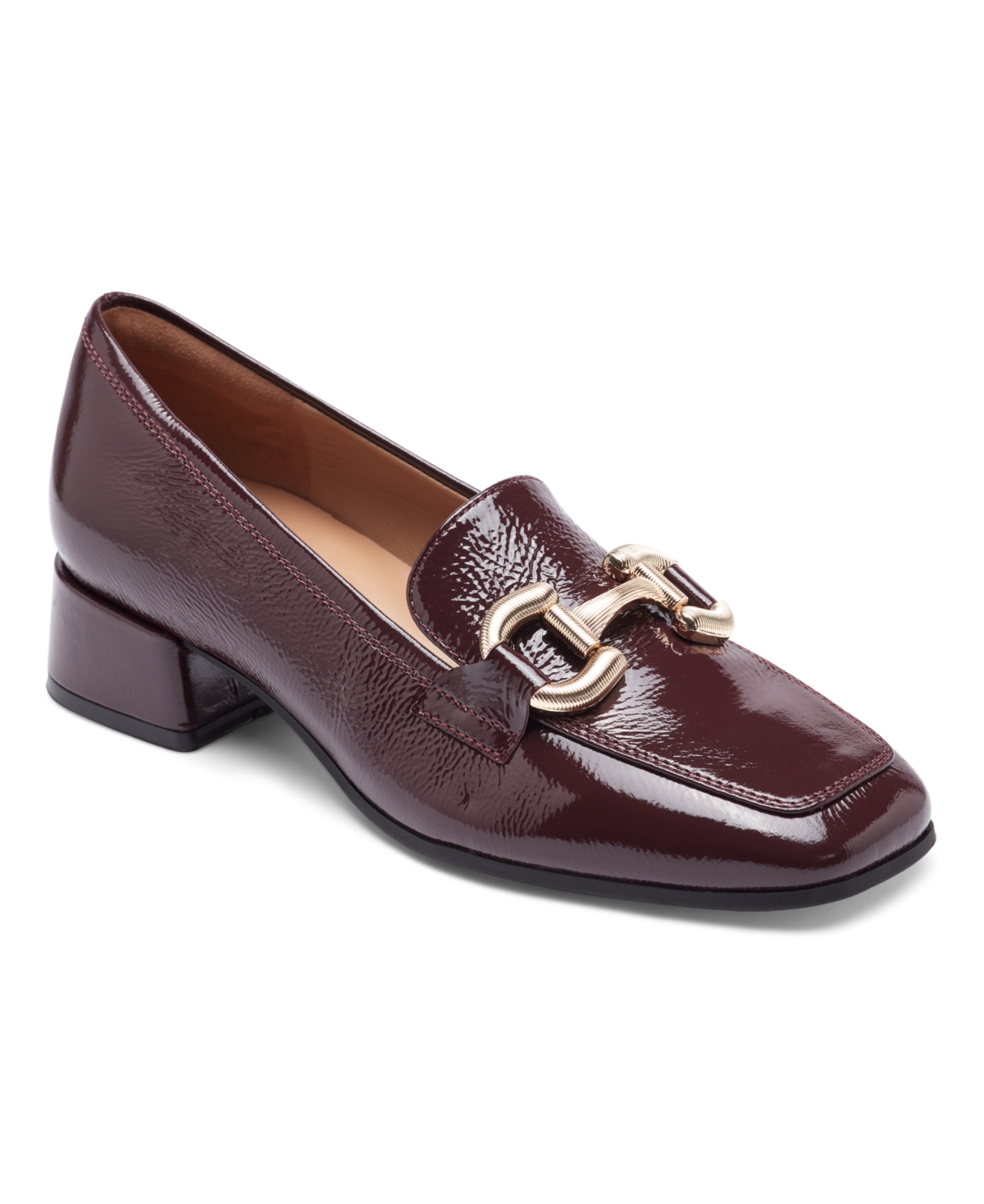 Easy Spirit Women's Franny Eflex Bit Block Heel Loafers In Burgundy