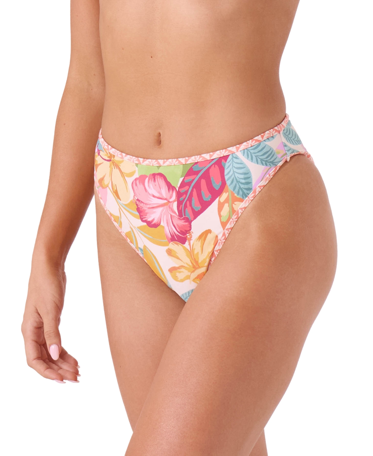 Roxy Hot Tropics High Waist Bikini Bottoms In Multi