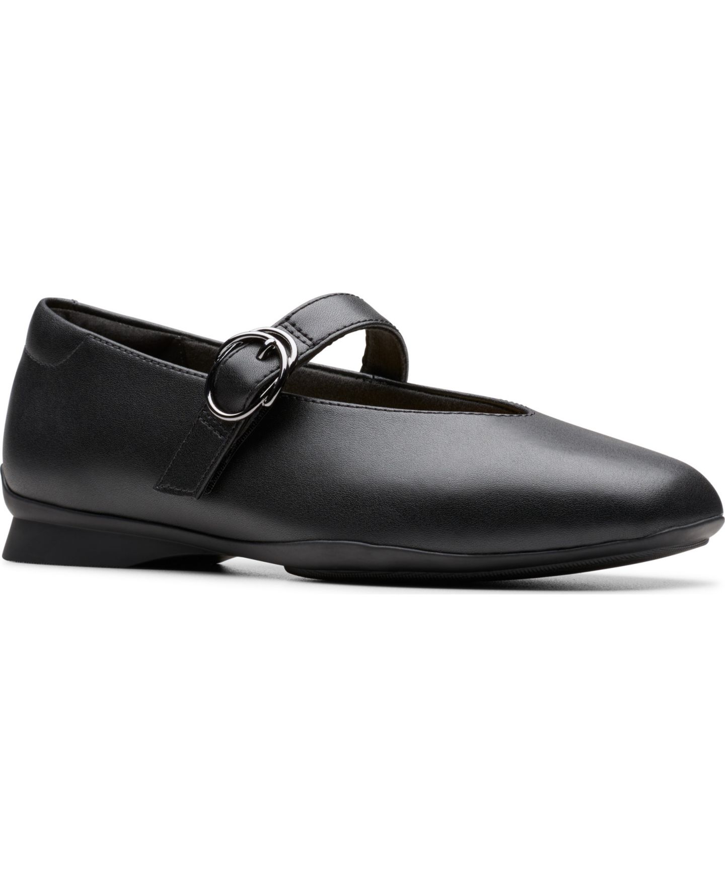 Женские туфли Мэри Джейн Clarks Jazmynn Iris с квадратным носом, цвет: Чёрный кожаный — фото 1