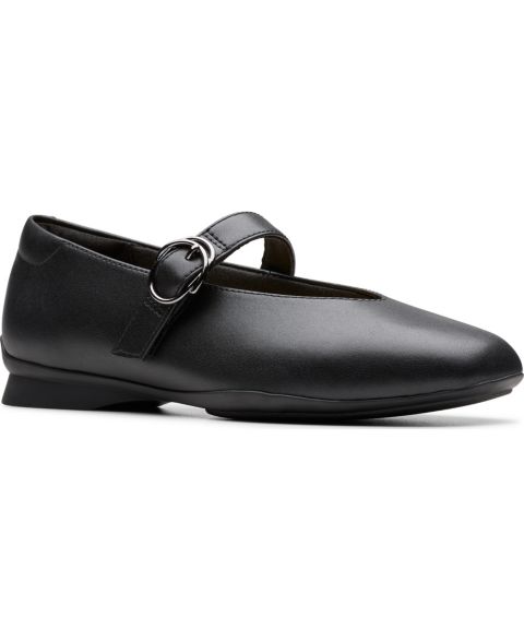 Женские туфли Мэри Джейн Clarks Jazmynn Iris с квадратным носом, цвет: Чёрный кожаный