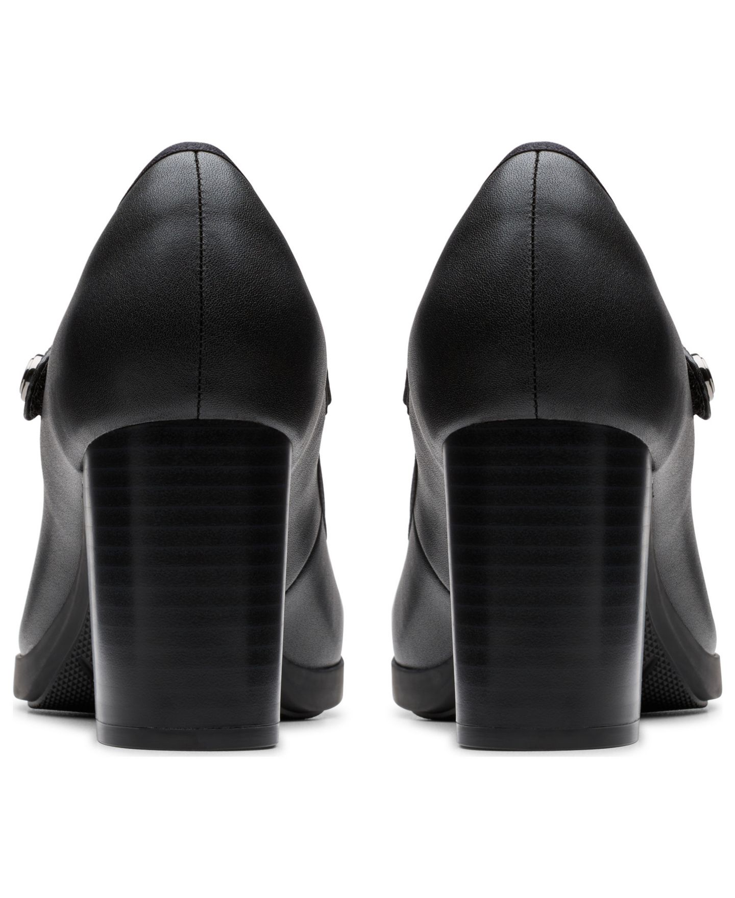 Женские туфли Clarks Bayla Lily Round Toe Pumps, цвет: Чёрный кожаный — фото 3