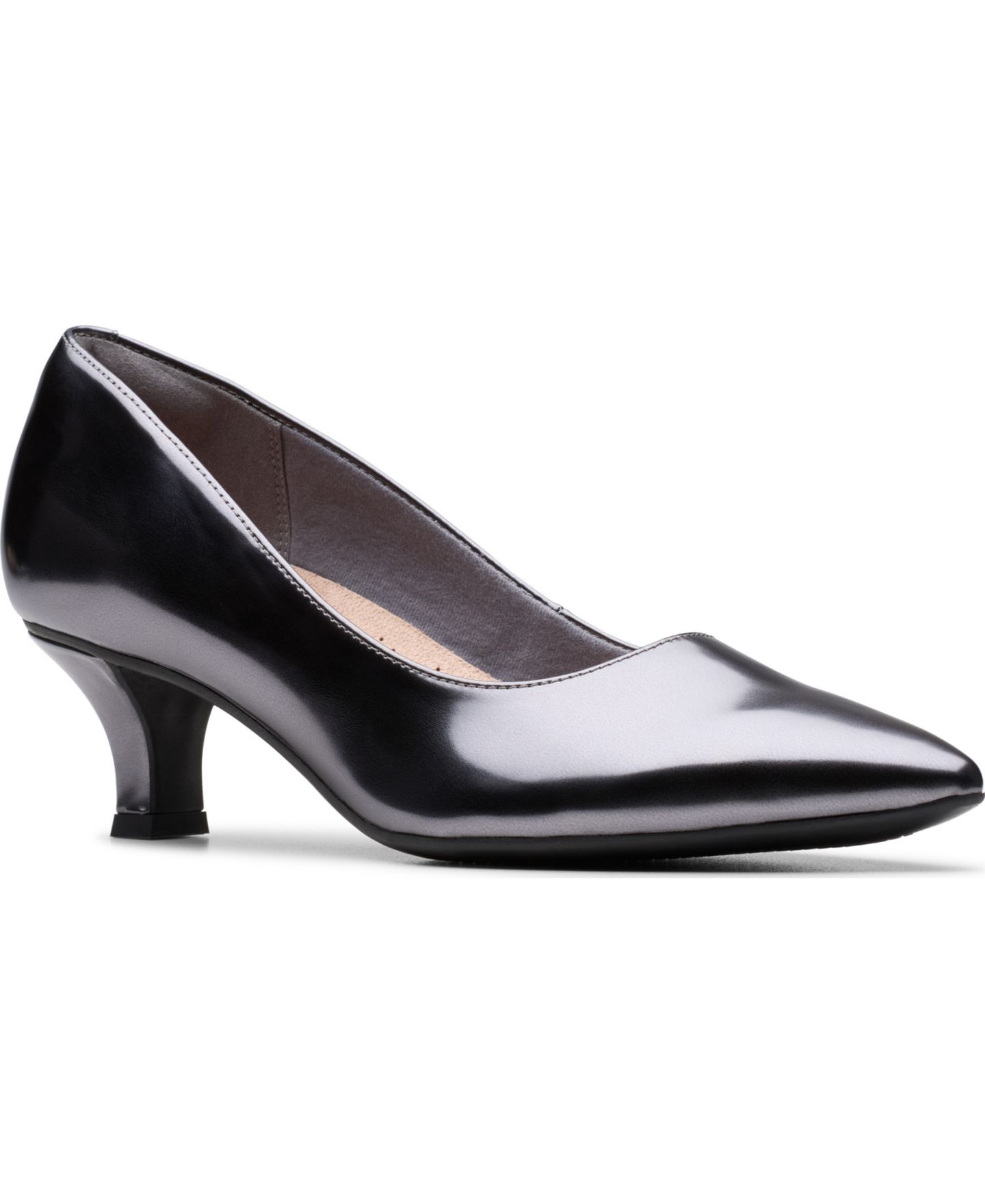 Женские туфли Clarks Collection Kepley Vine Dress Pumps, цвет: Тёмный оловянный металлик — фото 1