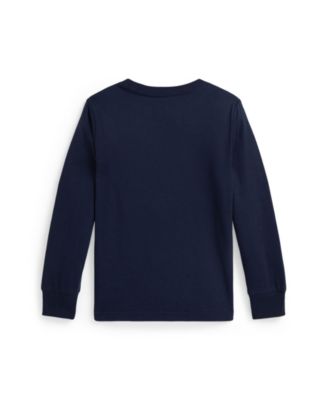 Toddler and Little Boys Polo Bear Long Sleeve T-Shirt