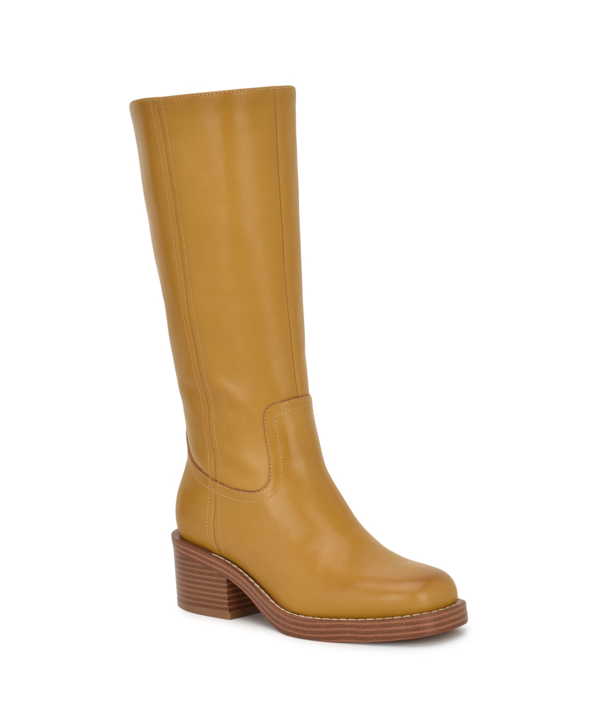 Nine West Broklyn Block Heel Boot In Yellow