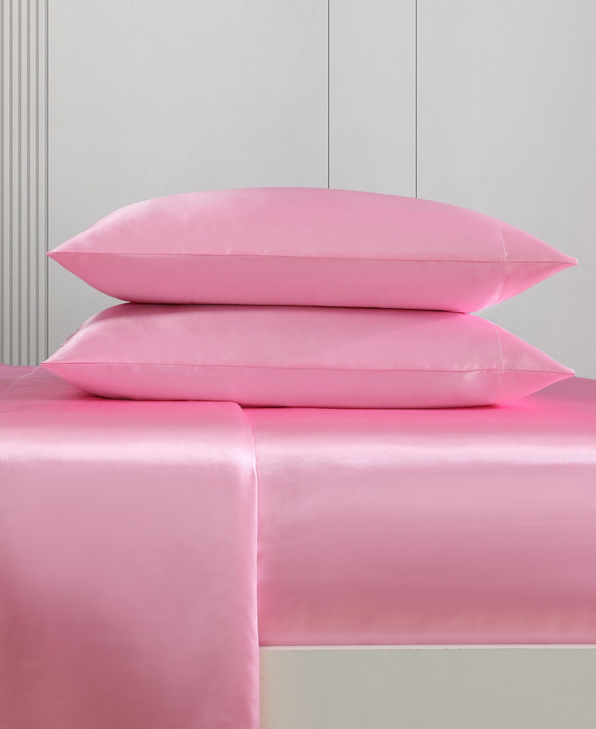 Betsey Johnson Solid Satin 3-Pc. Sheet Set, Twin Xl