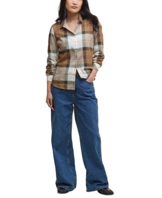 Women's Plaid Button-Front Shirt