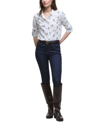 Women's Printed Button-Front Shirt 