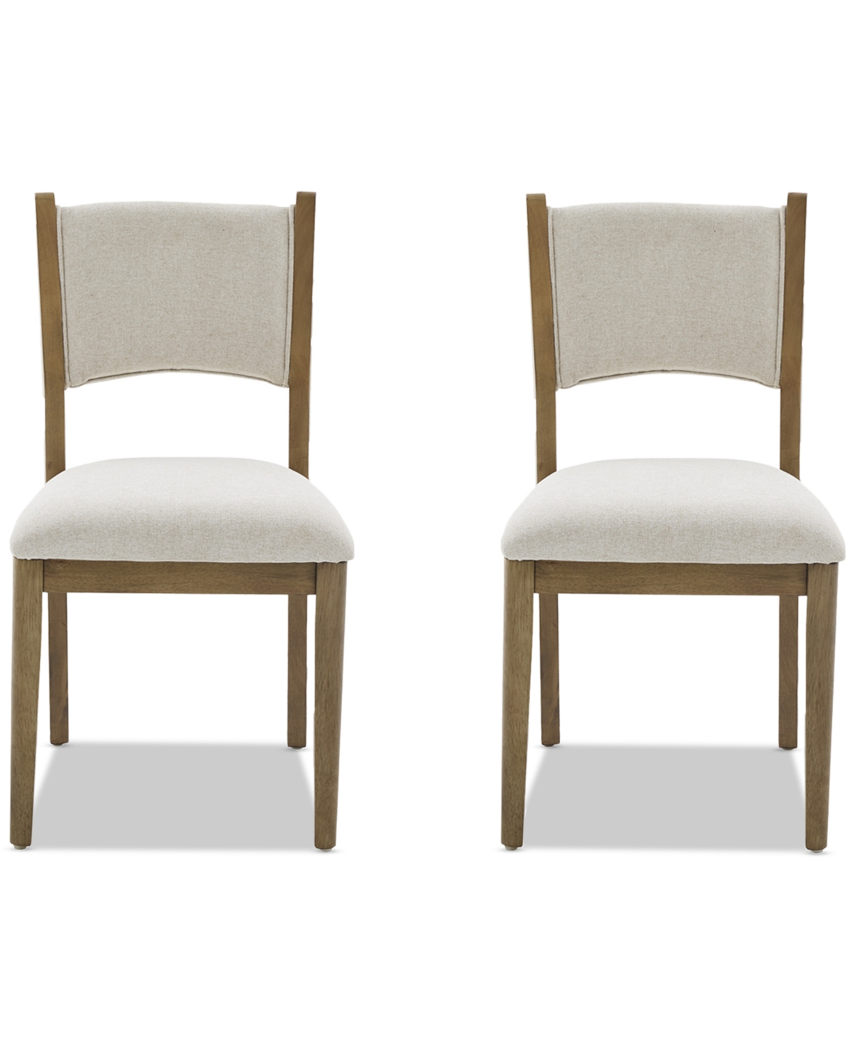 Macy's Nordic 2-pc Upholstered Dining Chair Set In Transparent